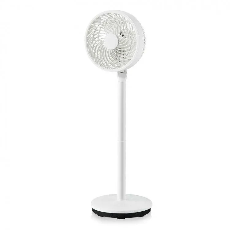 COSTWAY ES10088US-WHA 9 Inch Portable Oscillating Pedestal Floor Fan with Adjustable Heights and Speeds