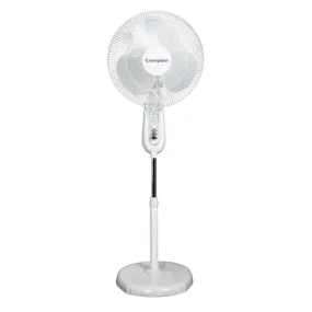 Crompton High Flo LG Pedestal Fan 400mm Light Grey