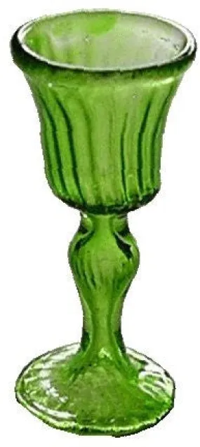 Crystal Wine Glass, Green