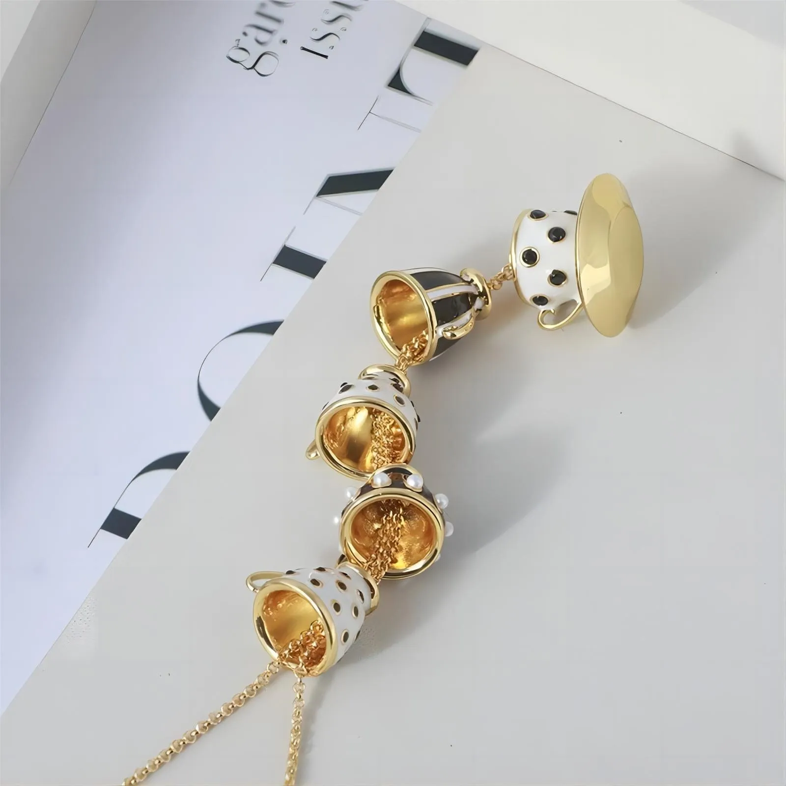 Cute Coffee Cup Long Chain Necklace