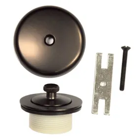 Danco Universal Lift and Turn Tub Drain Trim Kit with Overflow in Oil Rubbed Bronze (1-3/4", Brushed Nickel)