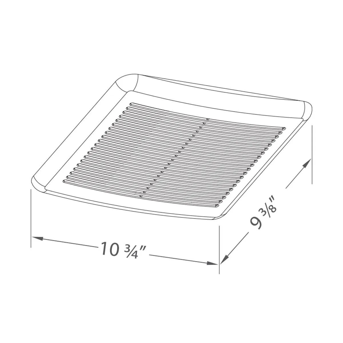 Delta BreezIntegrity 80 CFM Bathroom Exhaust Fan Motor and Grille for use with ITG-A Housing