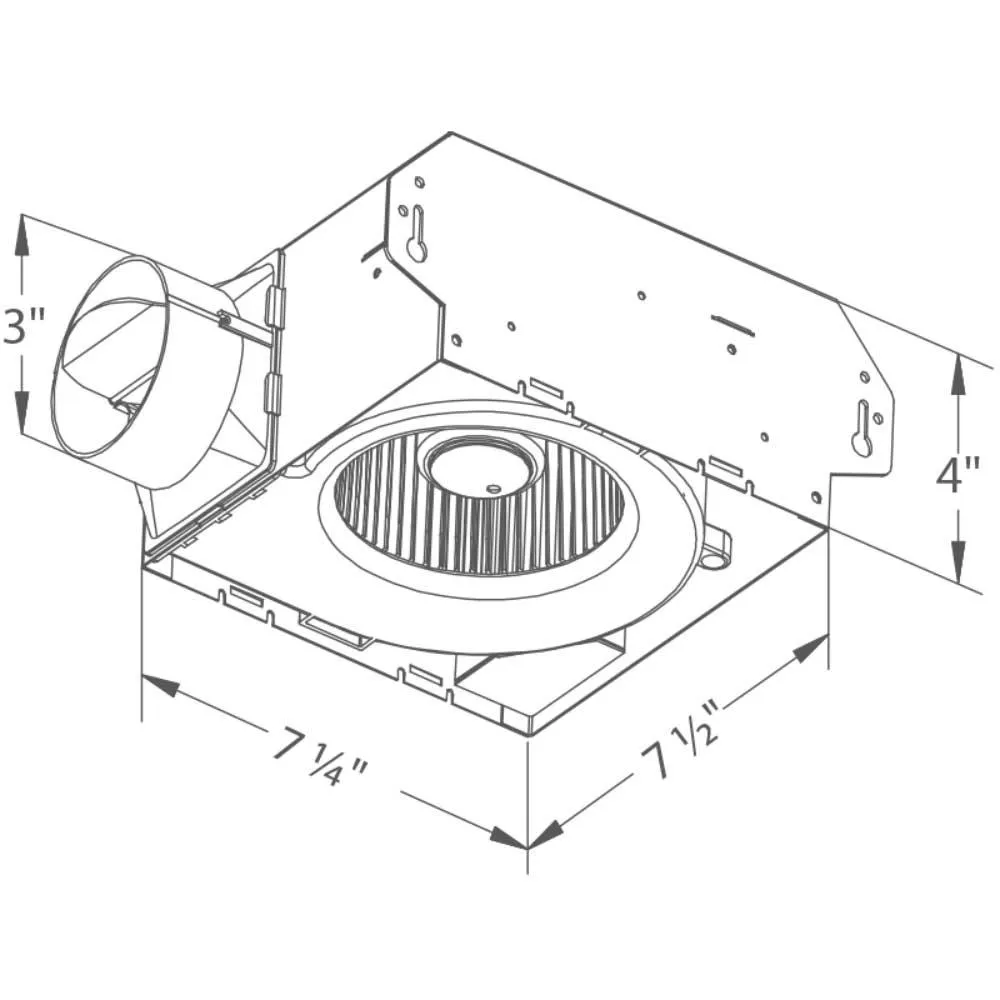 Delta BreezSlim 70 CFM Bathroom Exhaust Fan With Humidity Sensor