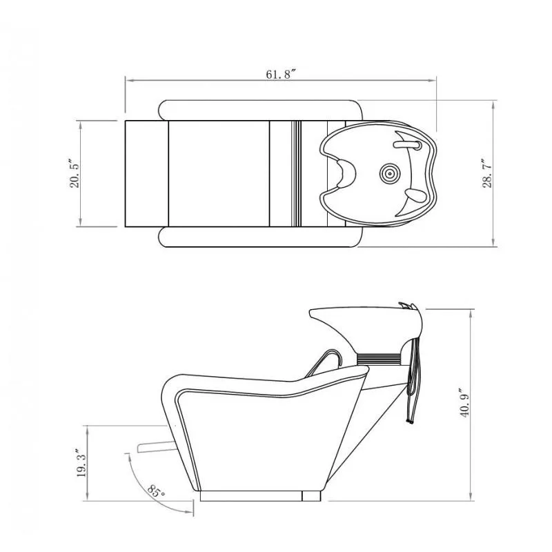 DIR Marvel Shampoo Backwash Unit with Massage