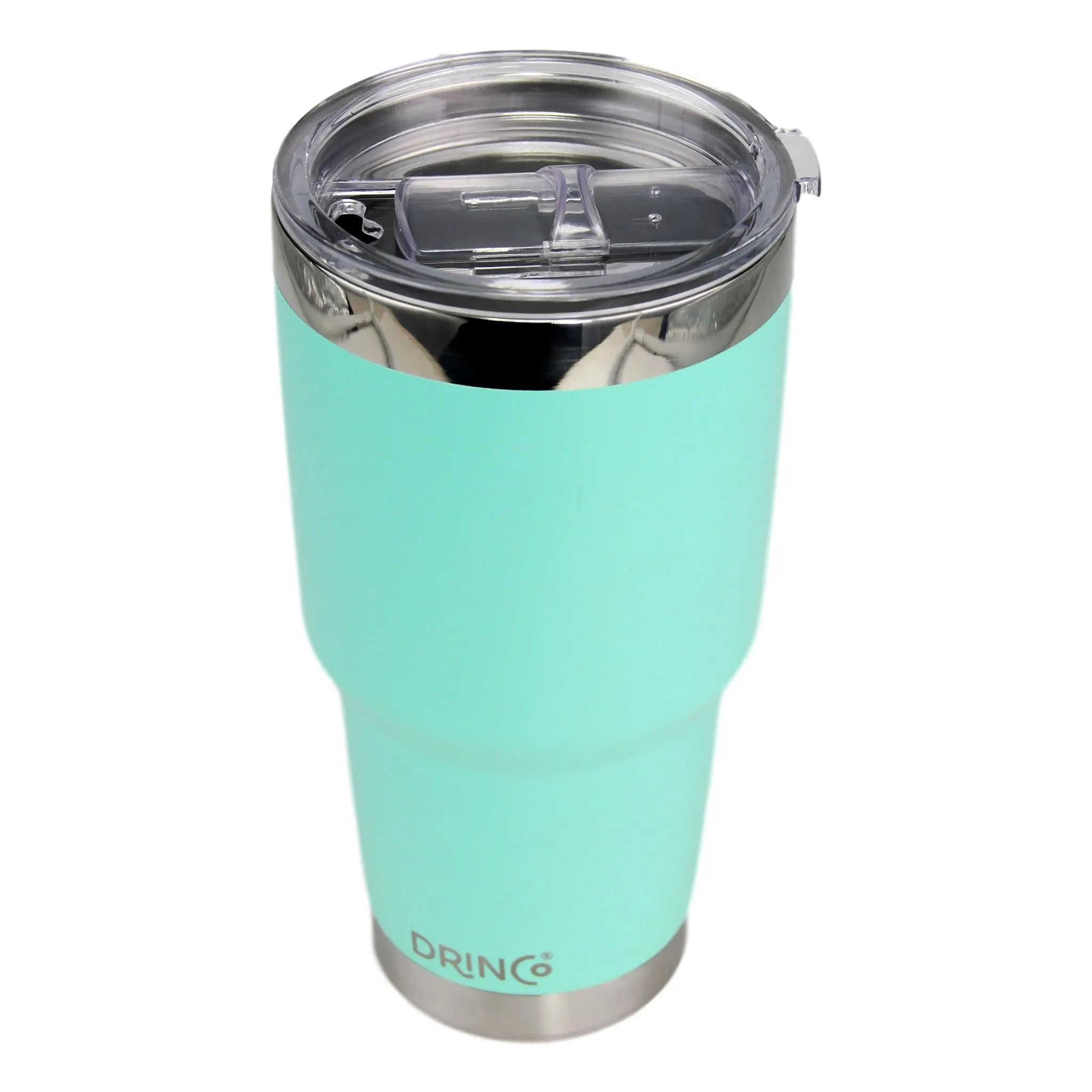 DRINCO® 30oz Insulated Tumbler Spill Proof Lid w/2 Straws - Teal