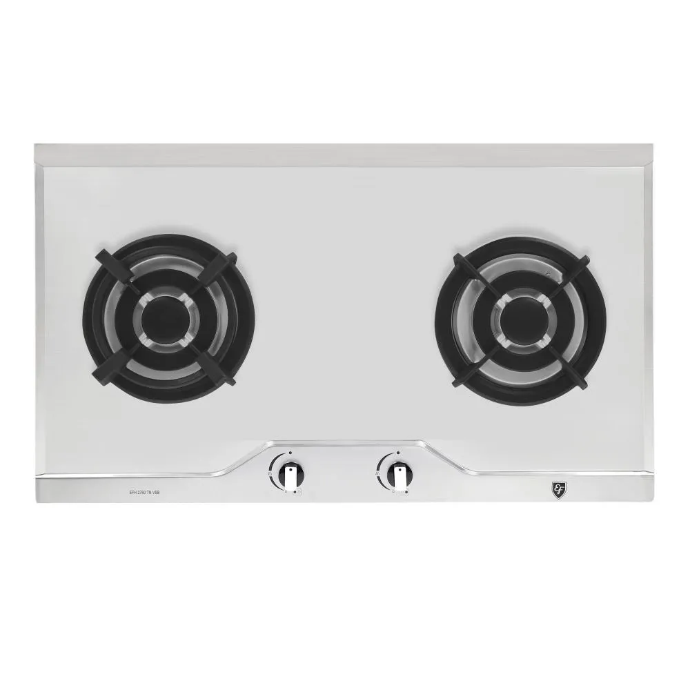 EF EFH 2760 TN VSB 78cm Built in Stainless Steel Gas Hob EFH2760TNVSB