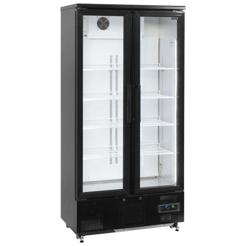 Elstar Upright Double Glass Door Back Bar Bottle Cooler Fridge - EM500H