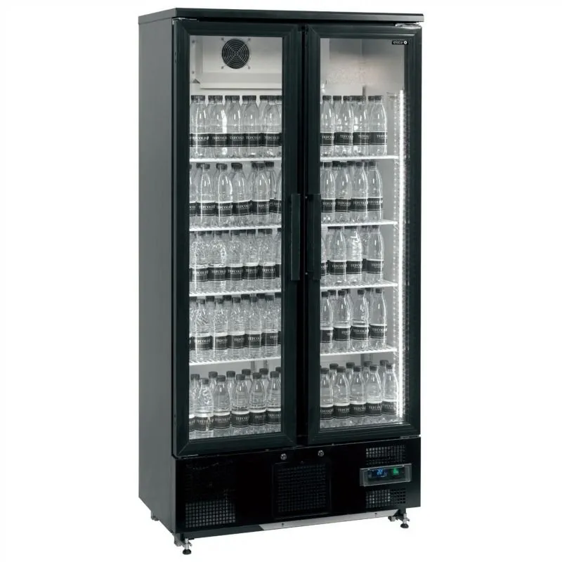 Elstar Upright Double Glass Door Back Bar Bottle Cooler Fridge - EM500H