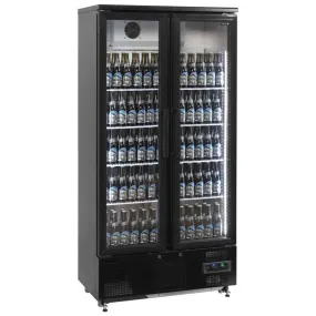 Elstar Upright Double Glass Door Back Bar Bottle Cooler Fridge - EM500H