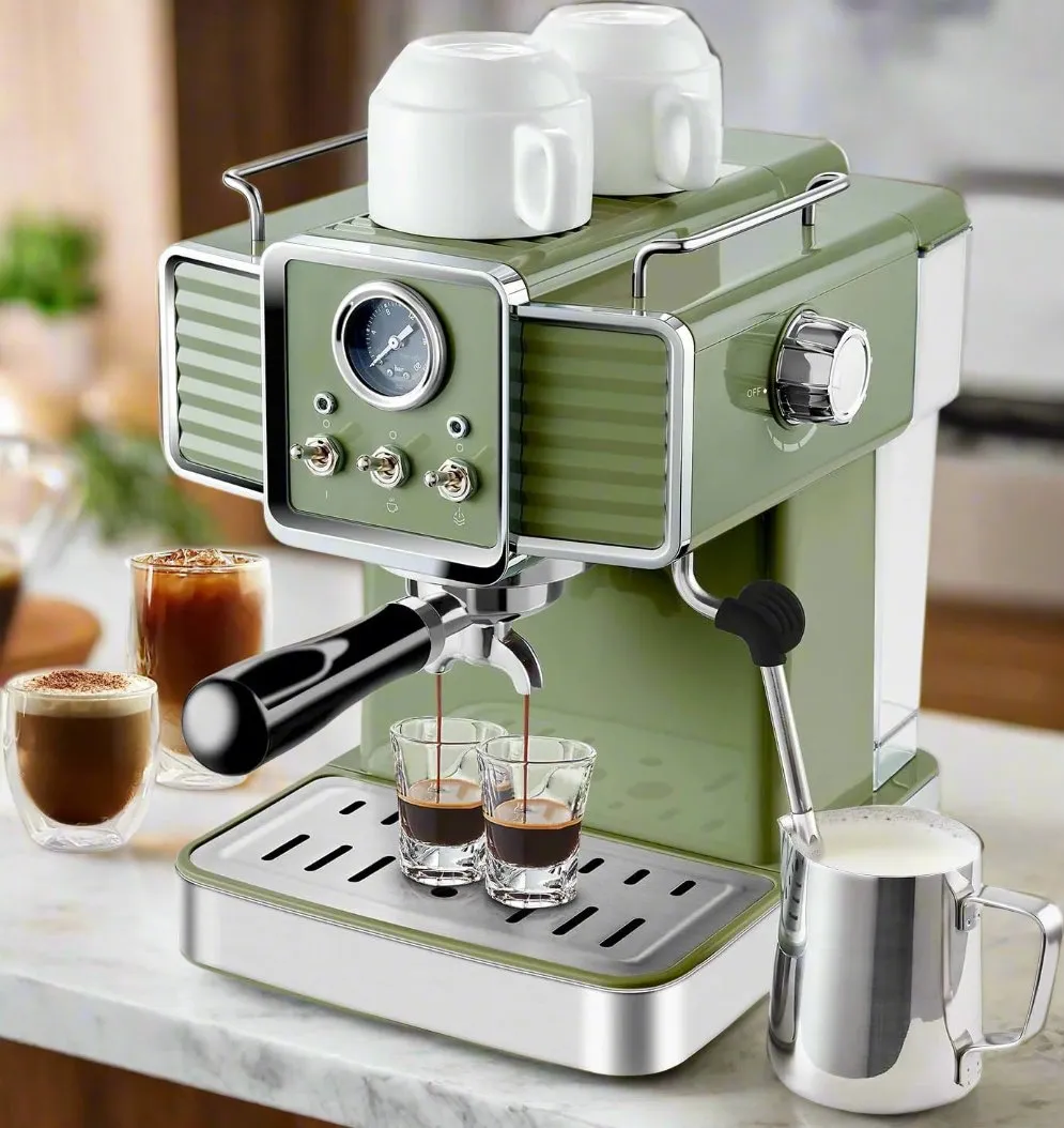 Espresso Machine with Steam Wand:15 Bar