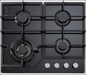 Euro Appliances ECT600GBK2 60cm Natural Gas Cooktop