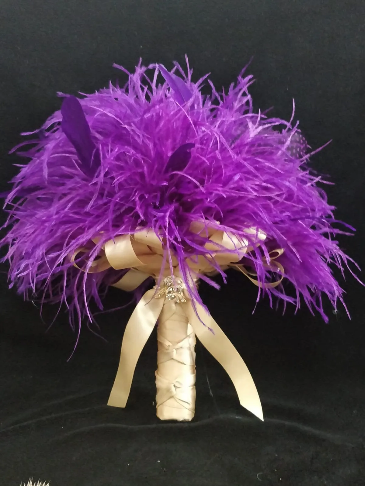 Feather bouquet, ostrich plume , Artificial alternative feather bouquet & grooms buttonhole - made especially for you!