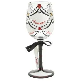 From His Wedding Party "Personalize-It" Wine Glass by Lolita®