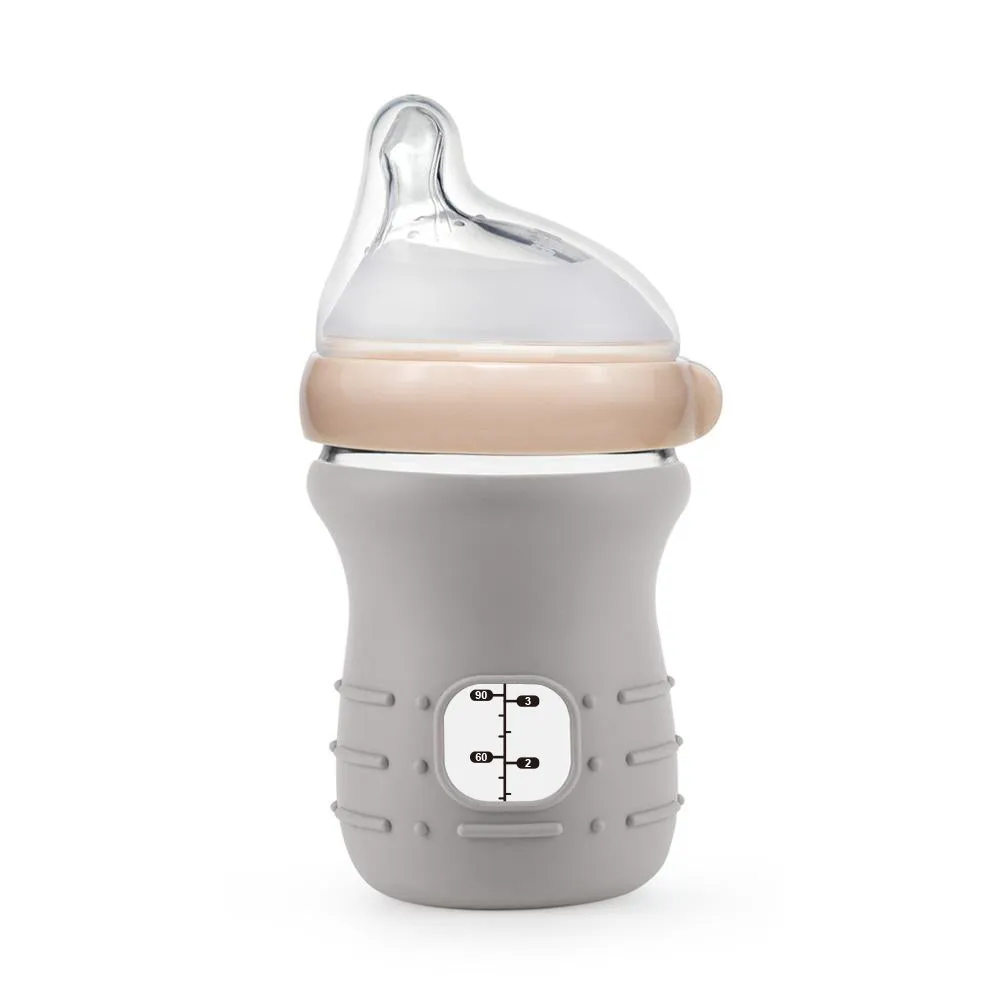 Generation 3 Glass Baby Bottle and Silicone Bottle Cover Combo