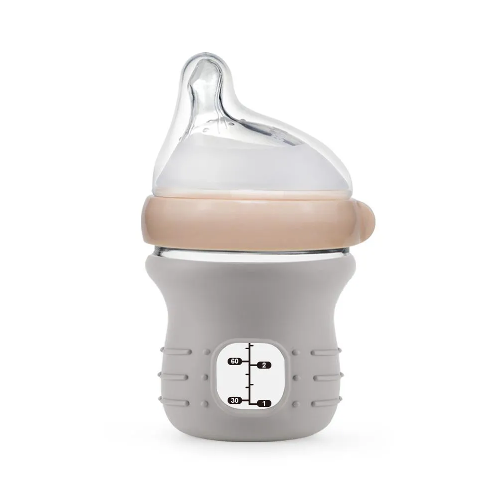 Generation 3 Glass Baby Bottle and Silicone Bottle Cover Combo