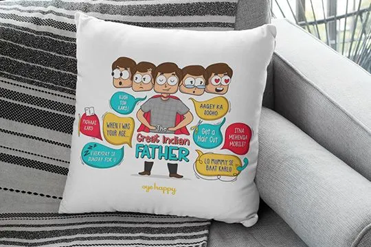 Great Indian Father Cushion