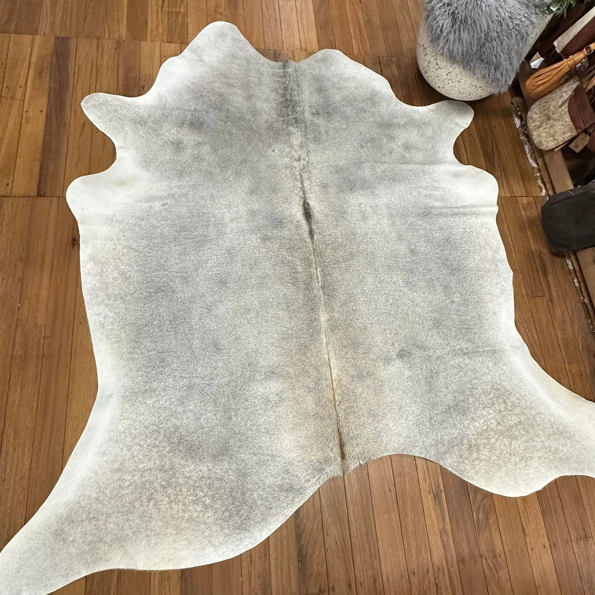 Grey Beige Cowhide 9 | Floor Rug