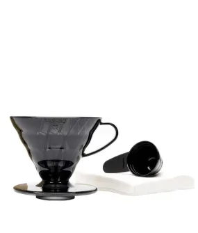 Hario V60 Coffee Dripper Set Transparent Black Size 02