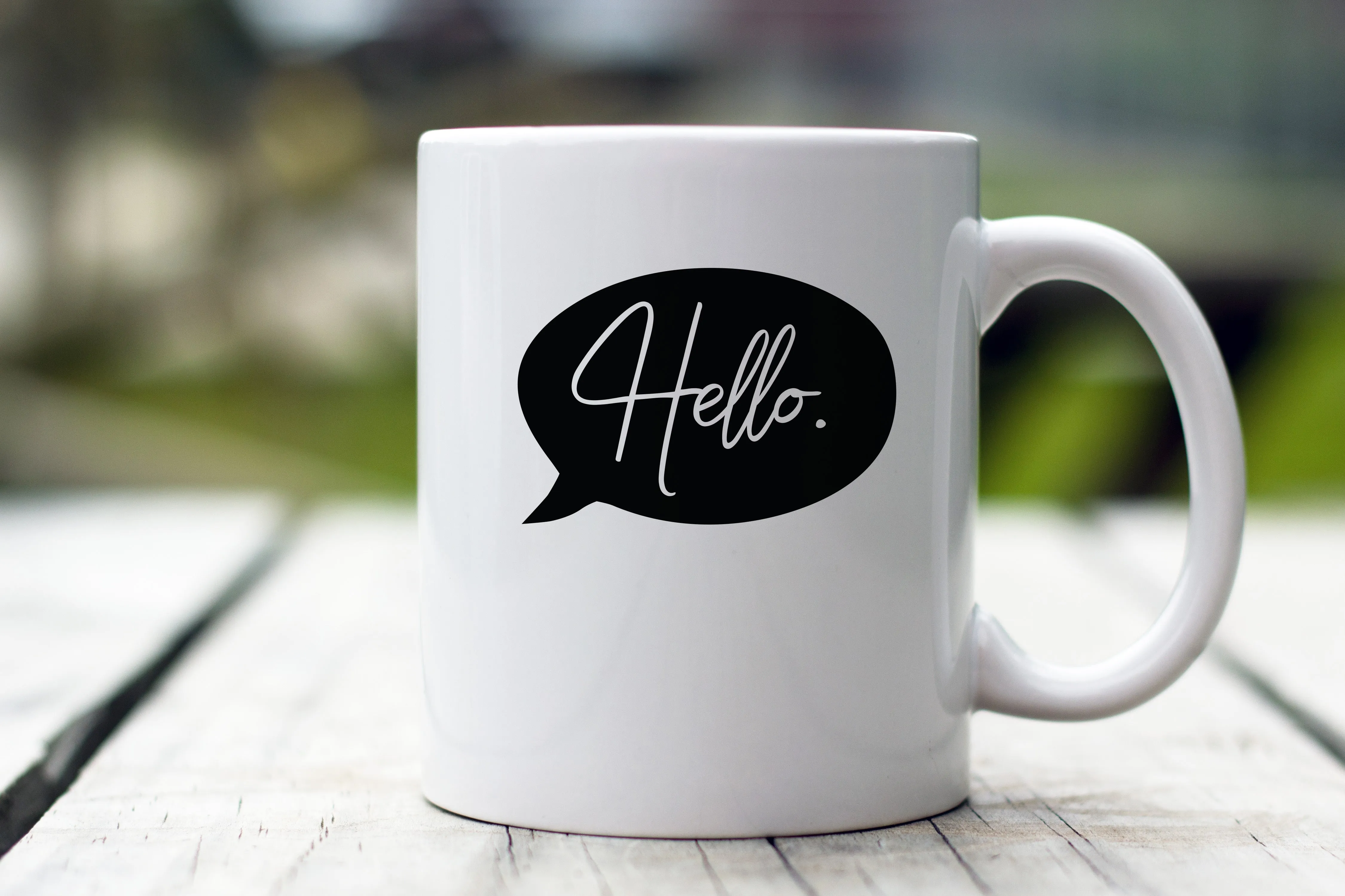 Hello Word Bubble Coffee Mug