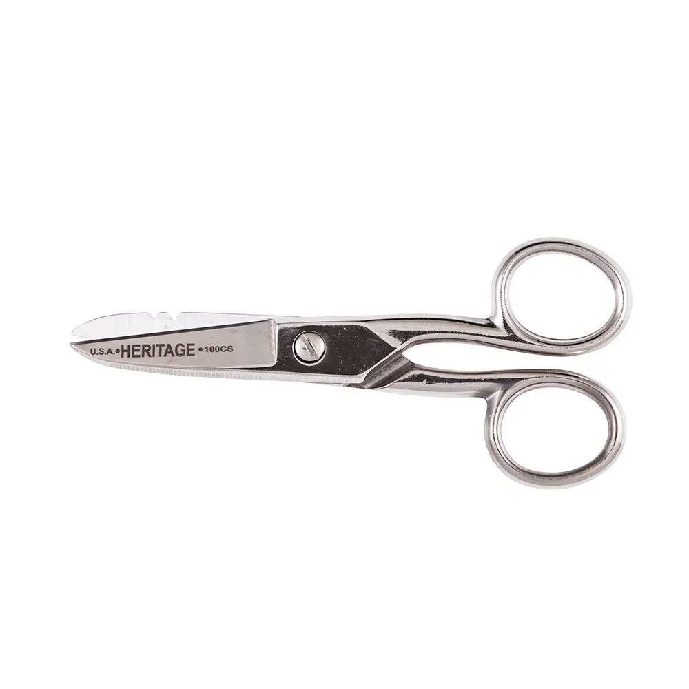 Heritage Cutlery 100CS Electrician Scissor / Notched / Serrated