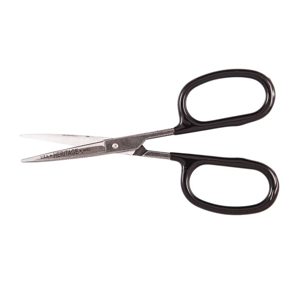 Heritage Cutlery 546SLIC 5 1/2'' Rubber Scissor w/ Slight Curved Blade