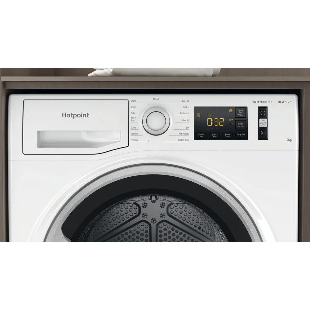 Hotpoint NTM1192SK 9kg Heat Pump Tumble Dryer White