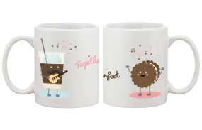 Ice Coffee Cookie Matching Couple Mugs- His and Hers Matching Coffee Cup