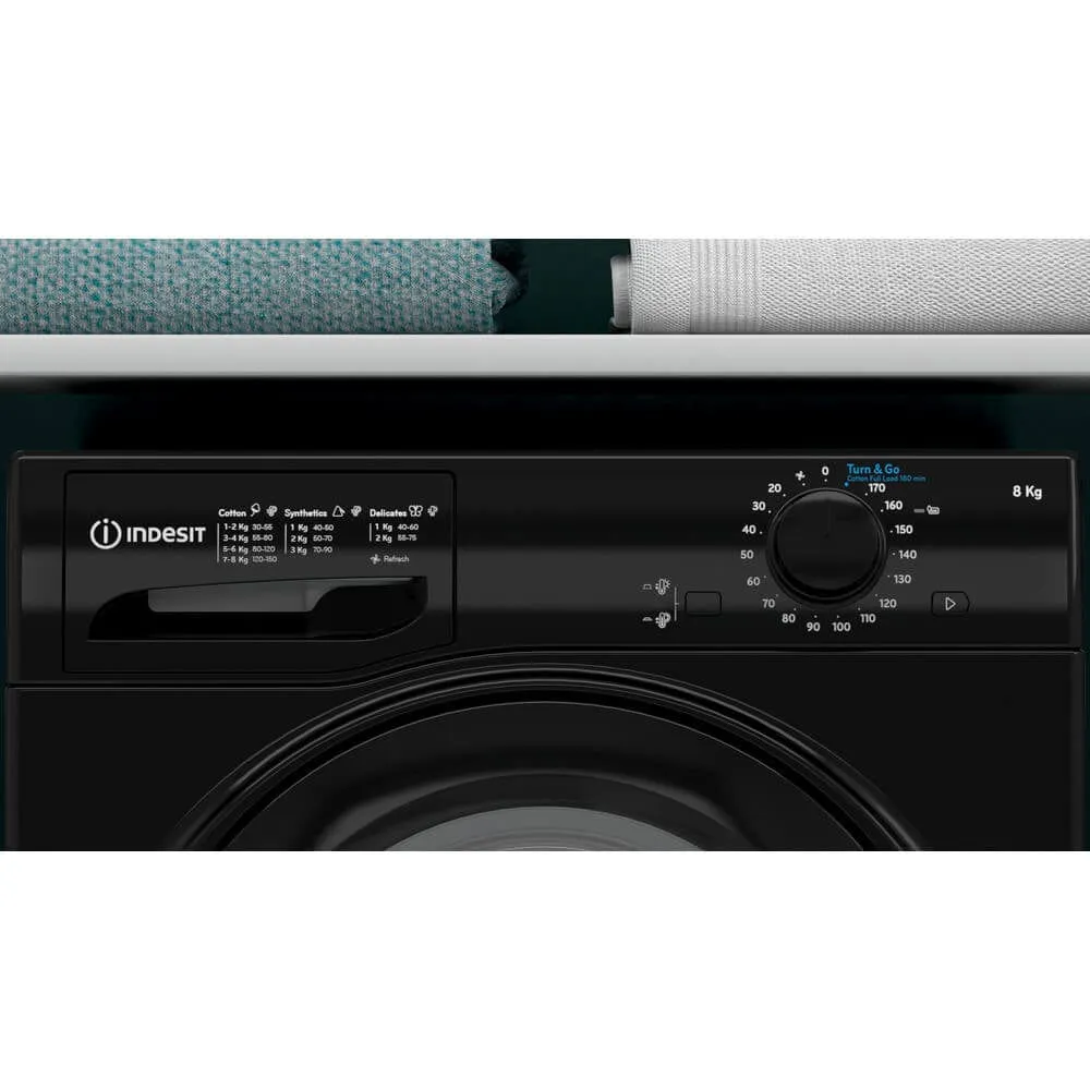 Indesit I2D81BUK 8Kg Freestanding Condenser Tumble Dryer Black