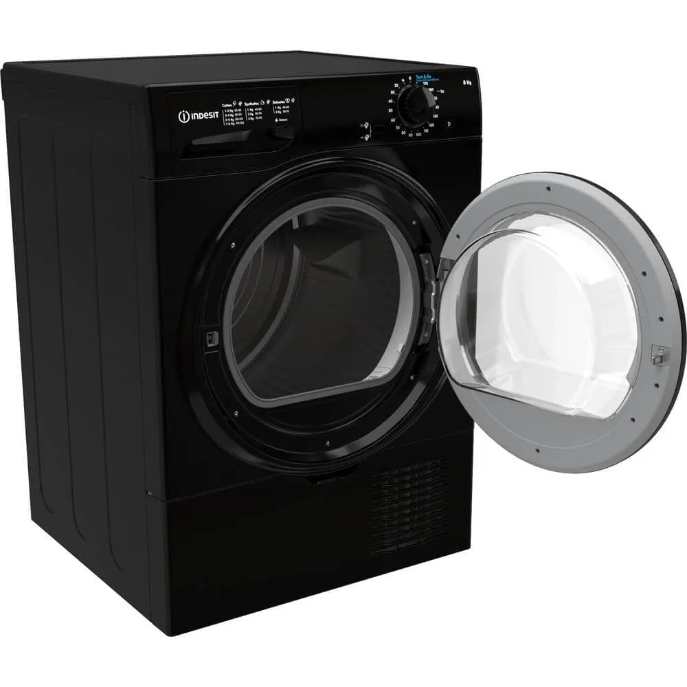 Indesit I2D81BUK 8Kg Freestanding Condenser Tumble Dryer Black