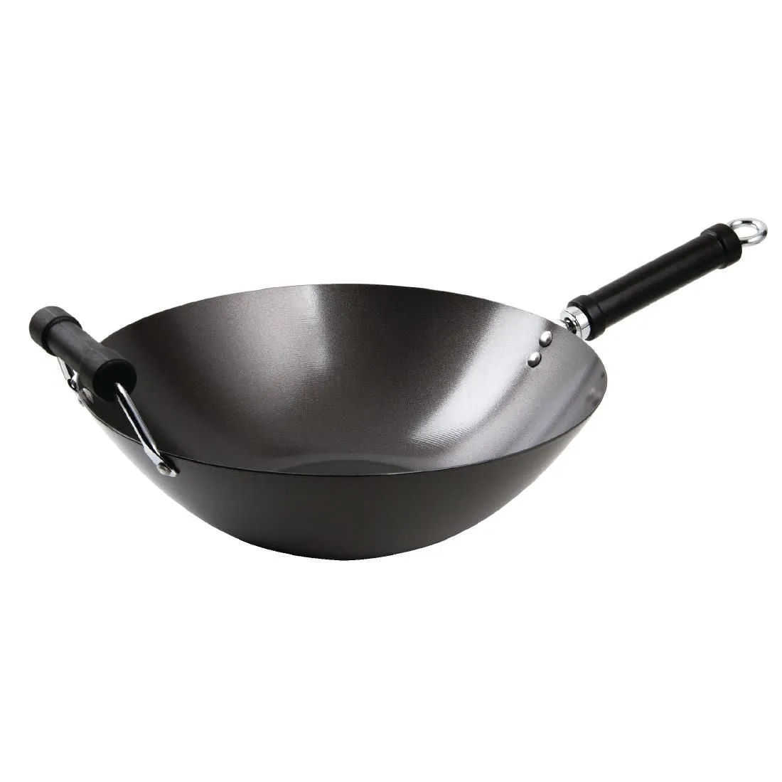 K250 Kitchen Craft Non Stick Flat Base Wok 356mm