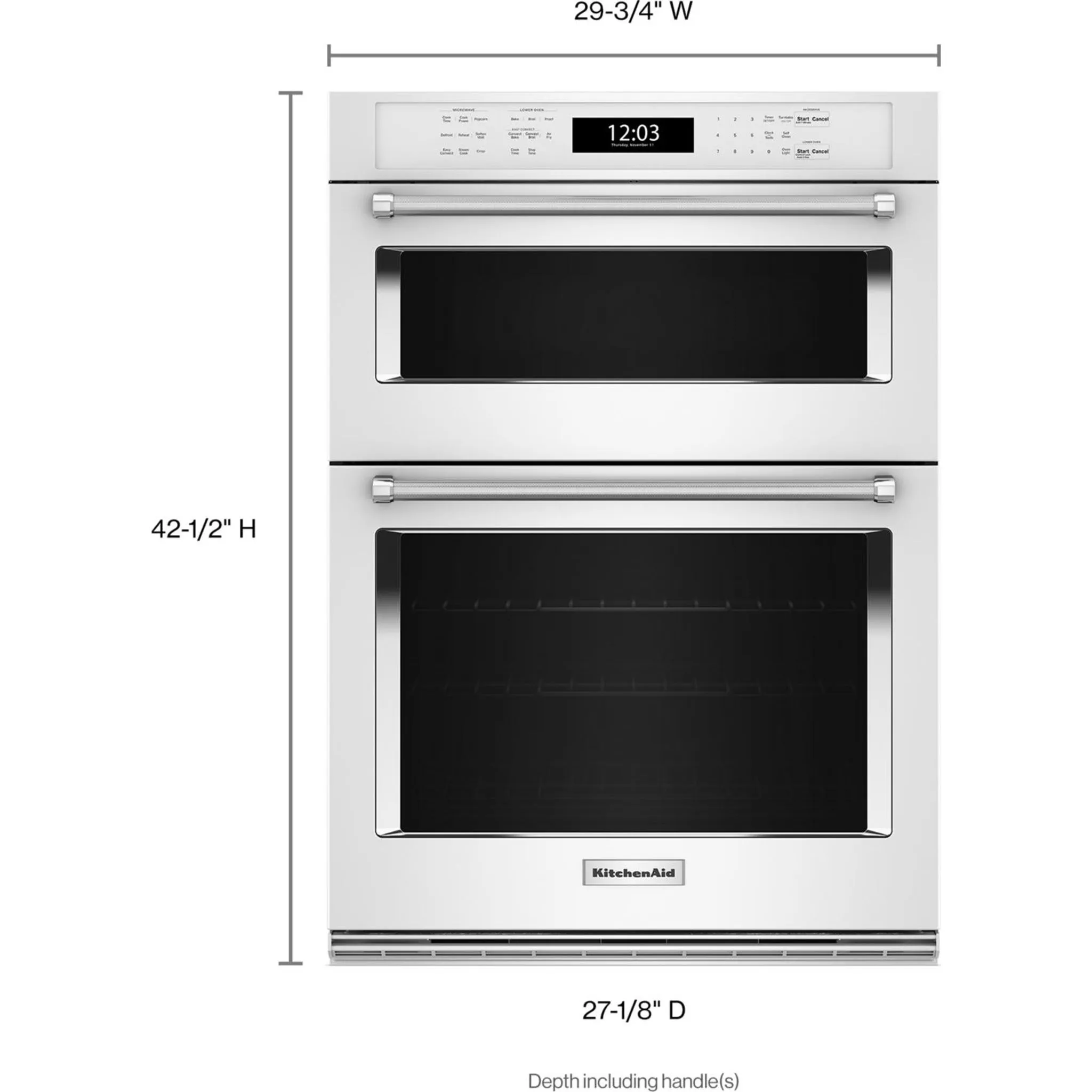 KitchenAid  30" Combination Microwave Wall Oven with Air Fry Mode (KOEC530PWH)