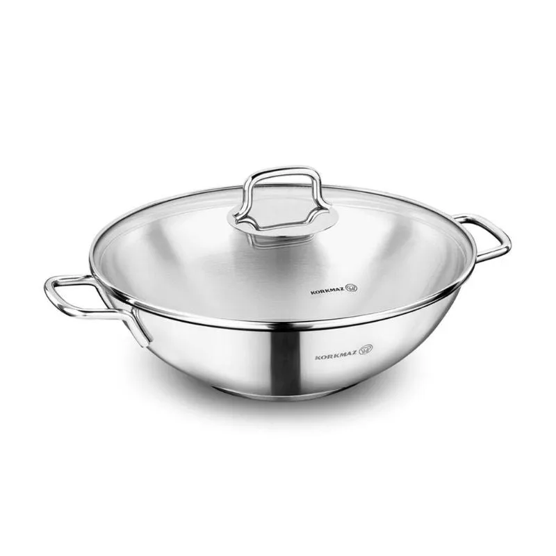 Korkmaz Stainless Steel Perla Wok 28cm