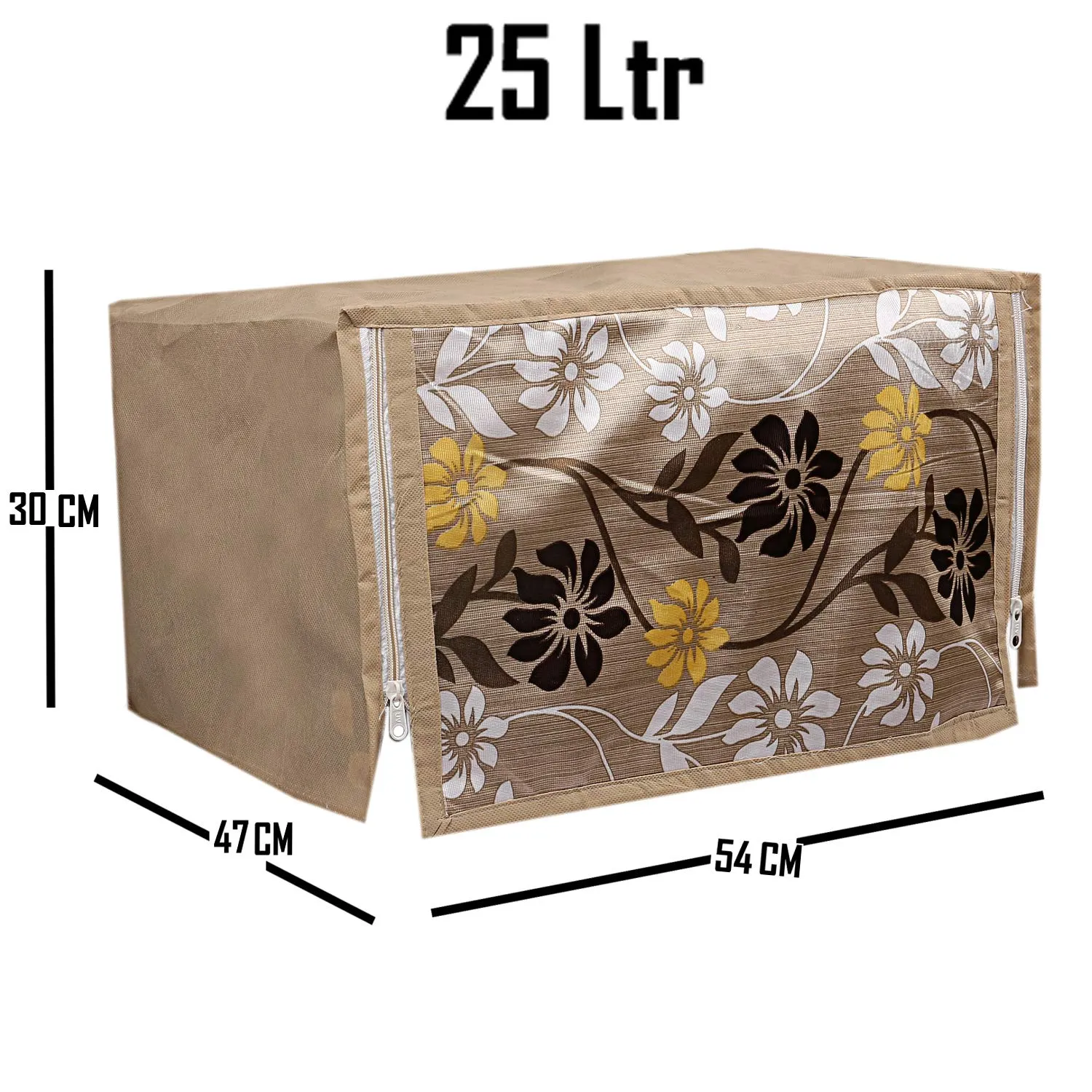 Kuber Industries Cotton 1 Piece Microwave Oven Cover 25 LTR (Gold) -CTKTC5751 (CTKTC05751)