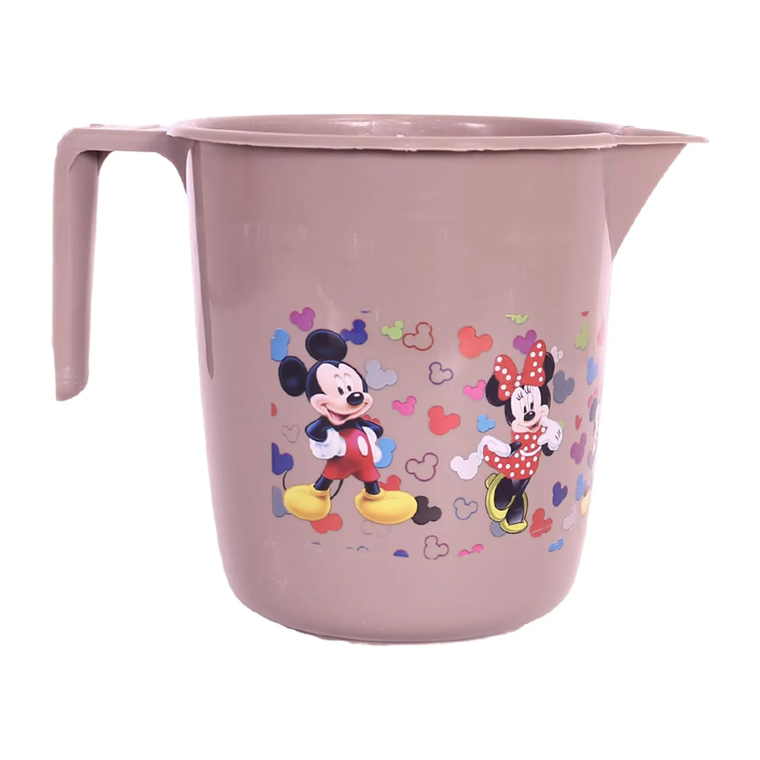 Kuber Industries Disney Team Bathroom Mug | Plastic Bath Mug for Bathroom | Mug for Bathroom | Mug for Toilet | Washroom Jug | 111 Bath Mug | 1 LTR | Pack of 2 | Brown