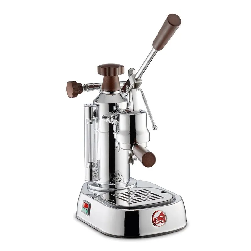 La Pavoni Europiccola (Chrome Base wood handles) 220v - LPLELH01UK