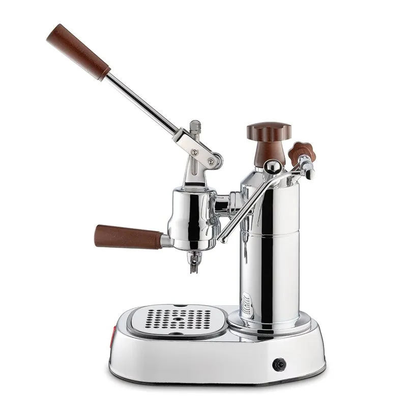 La Pavoni Europiccola (Chrome Base wood handles) 220v - LPLELH01UK