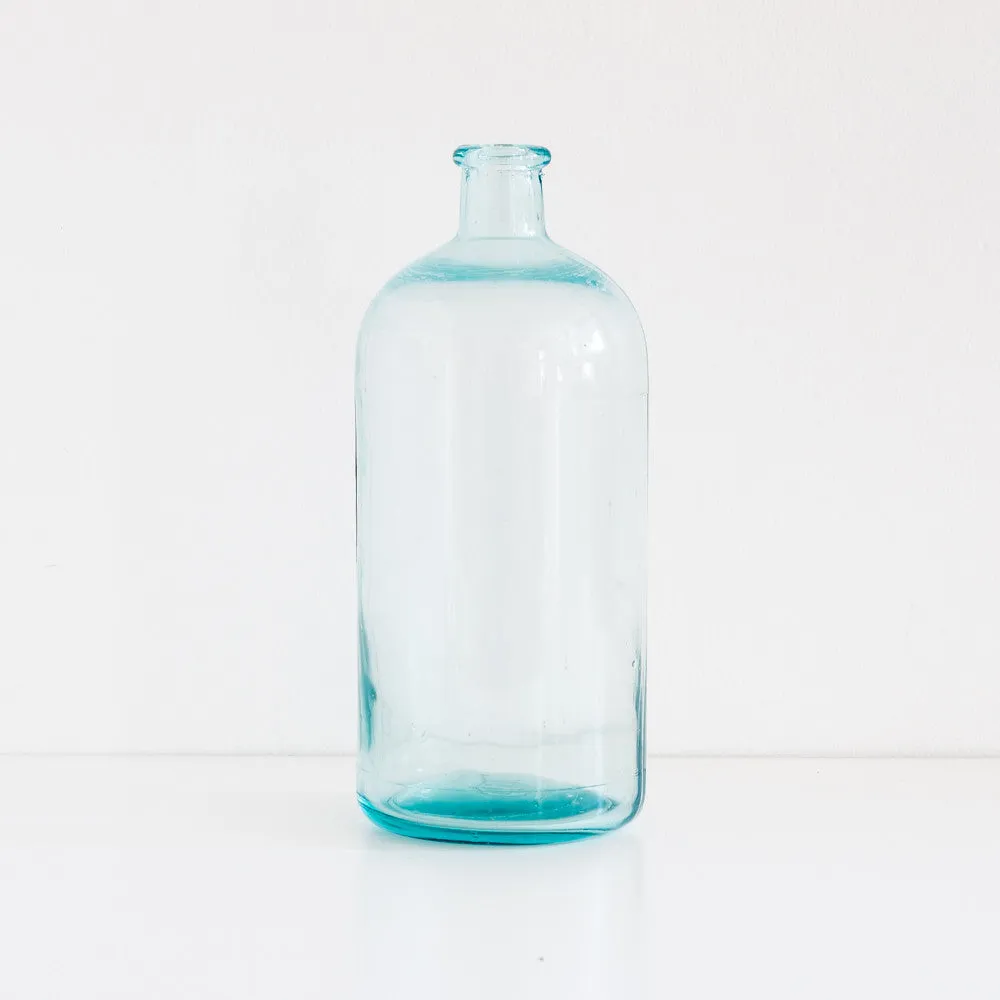 Large Blue Glass Bottle