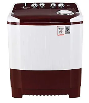 LG 7 kg Semi-Automatic Top Loading Washing Machine (P7010RRAA, Burgundy)