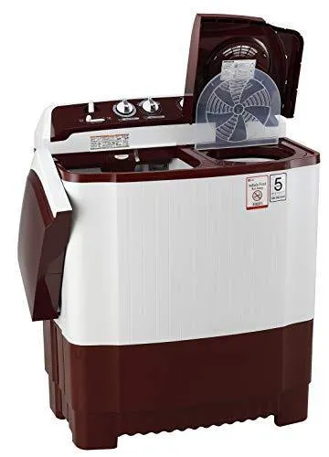 LG 7 kg Semi-Automatic Top Loading Washing Machine (P7010RRAA, Burgundy)