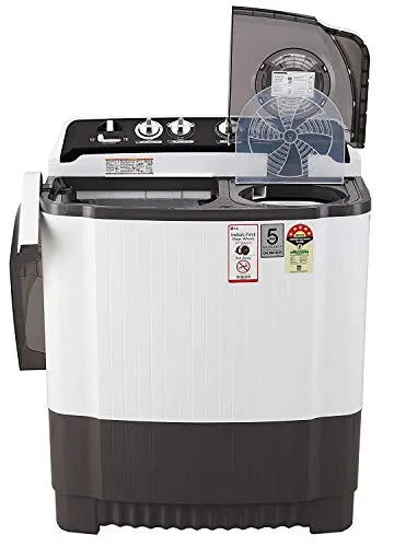 LG 8 Kg 5 Star Semi-Automatic Top Loading Washing Machine (P8035SGMZ, Grey)