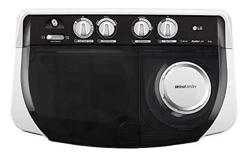 LG 8 Kg 5 Star Semi-Automatic Top Loading Washing Machine (P8035SGMZ, Grey)