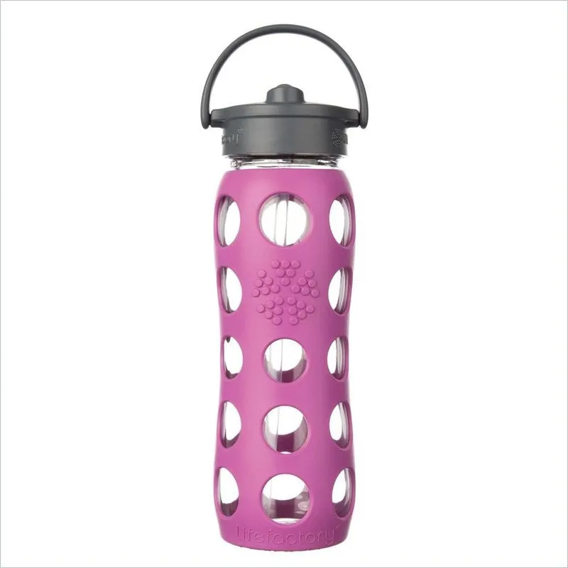 Lifefactory 22oz Glass Bottle w/ Silicone Sleeve in Huckleberry