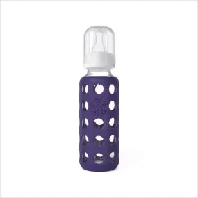 Lifefactory 9oz Glass Baby Bottle with Silicone Sleeve in Royal Purple