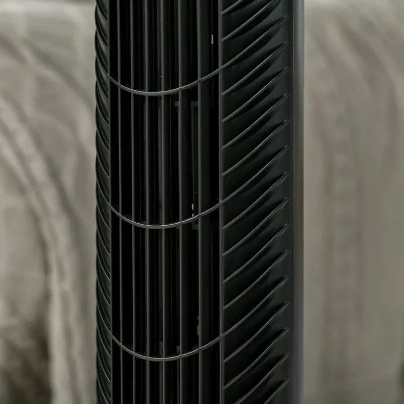 Maplin Plus 78.5cm Oscillating Tower Fan with Remote Control - Black