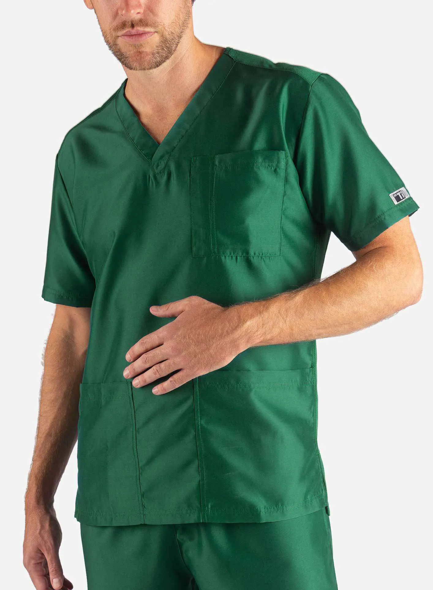 Men's 3-Pocket Scrub Top