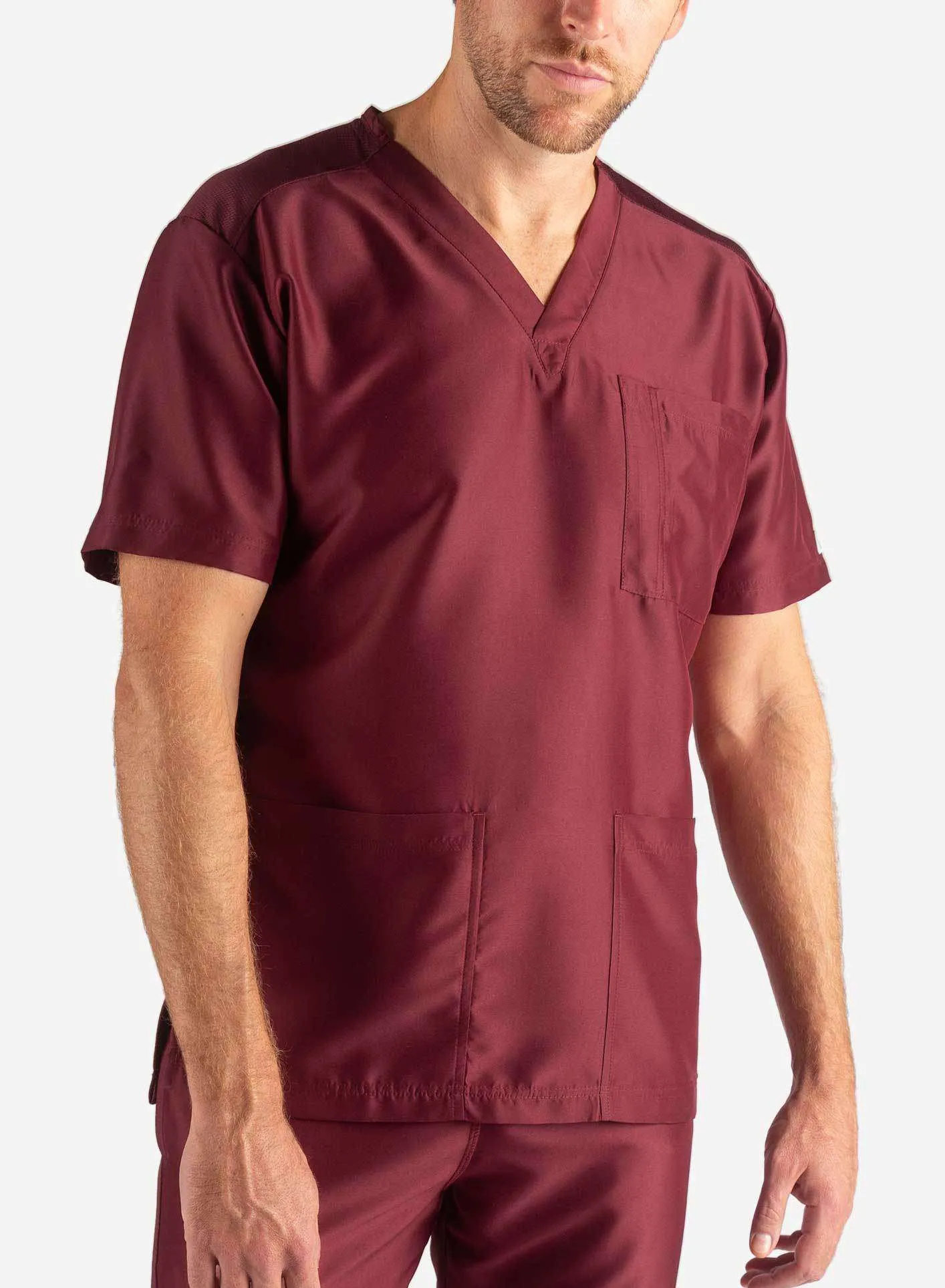 Men's 3-Pocket Scrub Top