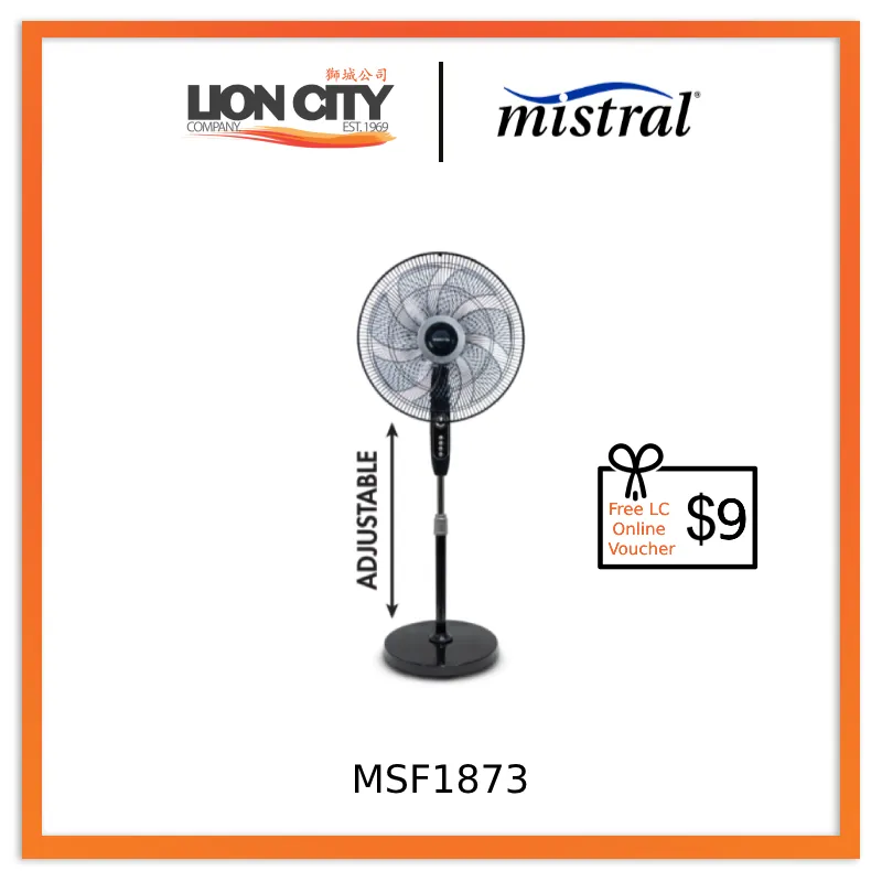 Mistral MSF1873 18" Stand Fan, 80W * Free $9 LC Online Voucher