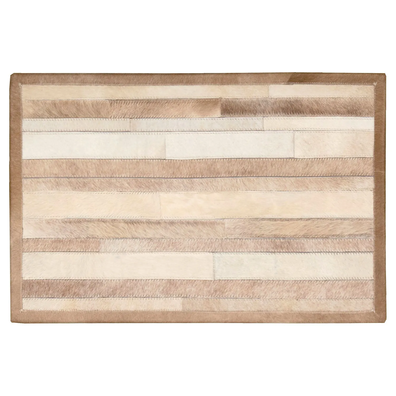 Modern Handwoven Hide Rug - 5'6" x 7'5"