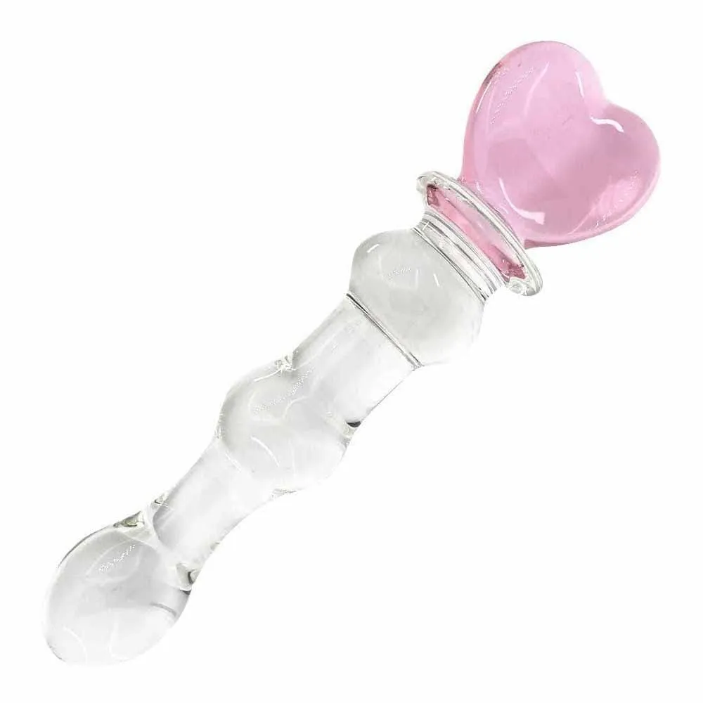 Moon And Star Anal Glass Plug Dildo