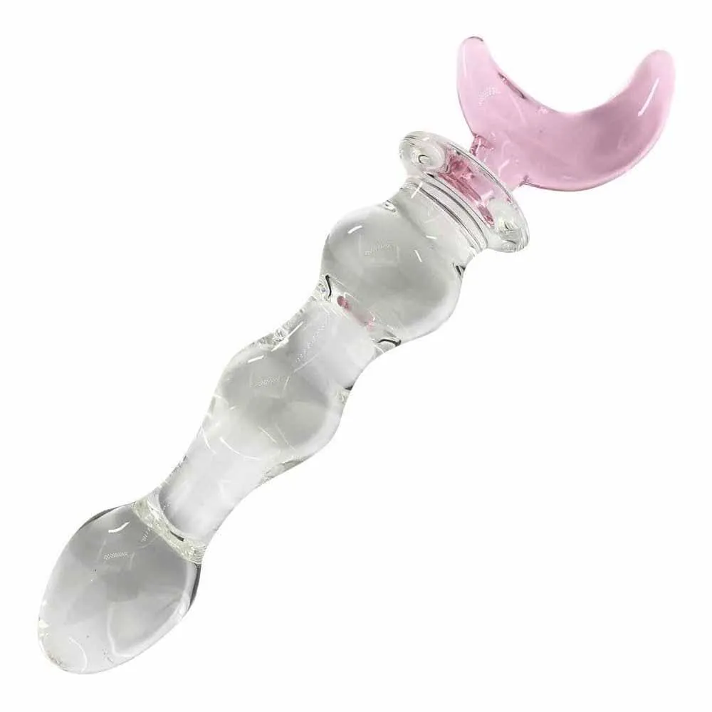 Moon And Star Anal Glass Plug Dildo